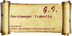 Gerstmayer Izabella névjegykártya